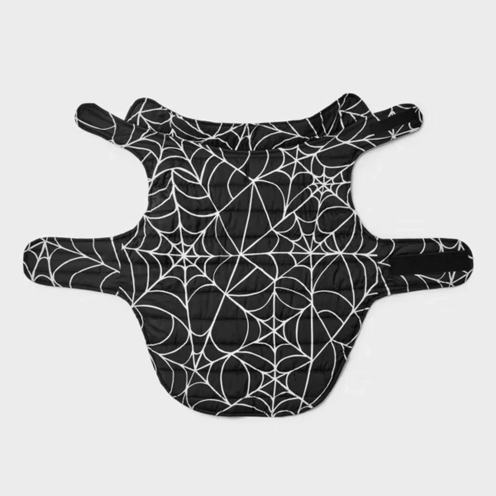 Boots & Barkley Reflective‎ Spiderweb Dog Vest Halloween Safety Pet Costume XS
